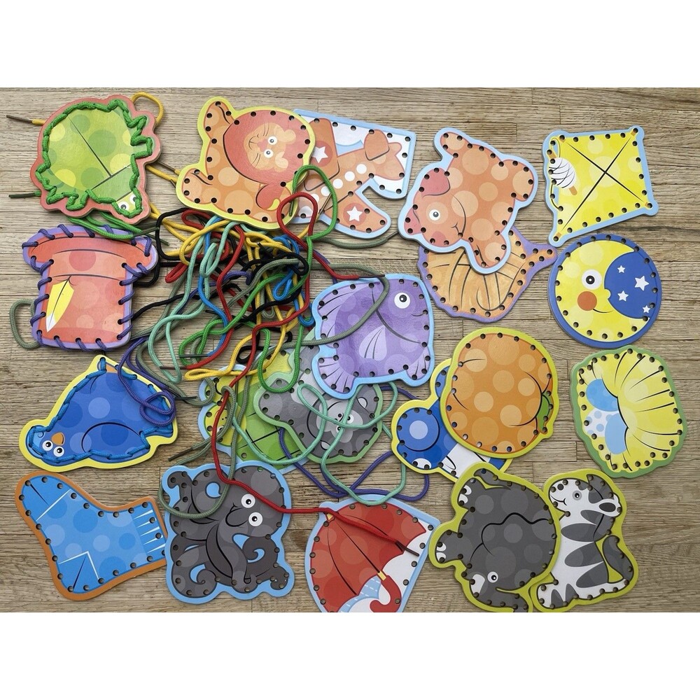 Melissa And Doug Lace And Trace Pets Plus Others, 20 Piece, Kids Learning Game